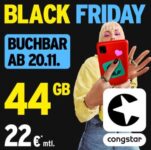 congstar Allnet Flat M  mit 44GB LTE & Telefonie- & SMS-Flat für 19,92€ mtl.