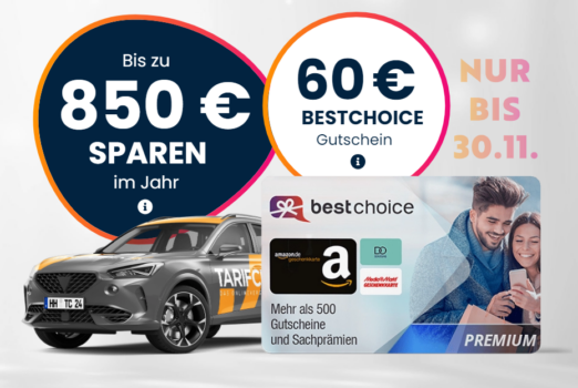 🚗 KFZ Versicherung wechseln und 60€ BestChoice erhalten! 💵