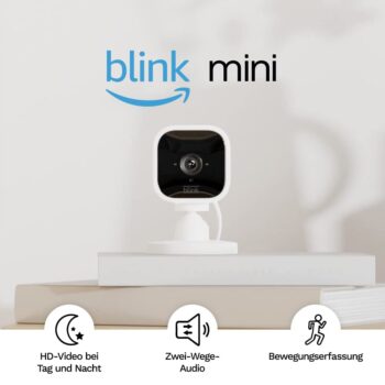 Blink Mini – Kompakte, smarte Plug-in-Überwachungskamera für innen für 19,99 Euro