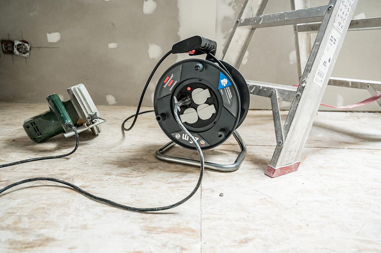 Avvolgicavo Brennenstuhl 50m - Cavo Arancione IP44 Per Esterno