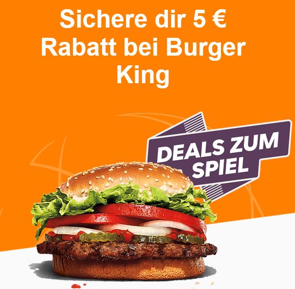 Lieferando 5€ Rabatt bei Burger King 💸 EasyDealz
