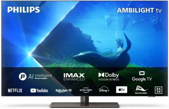 Philips Ambilight TV –  164 cm (65 Zoll) 4K UHD OLED Fernseher (65OLED808/12) für 1.749€