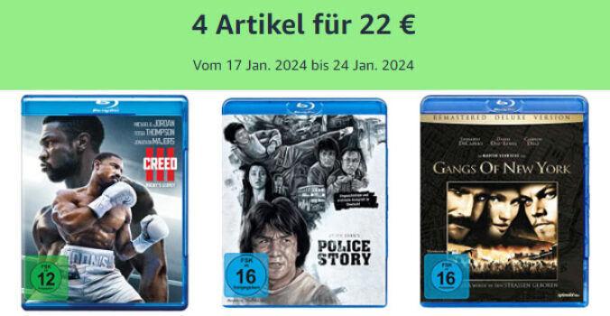 4 Blu-rays für 22€