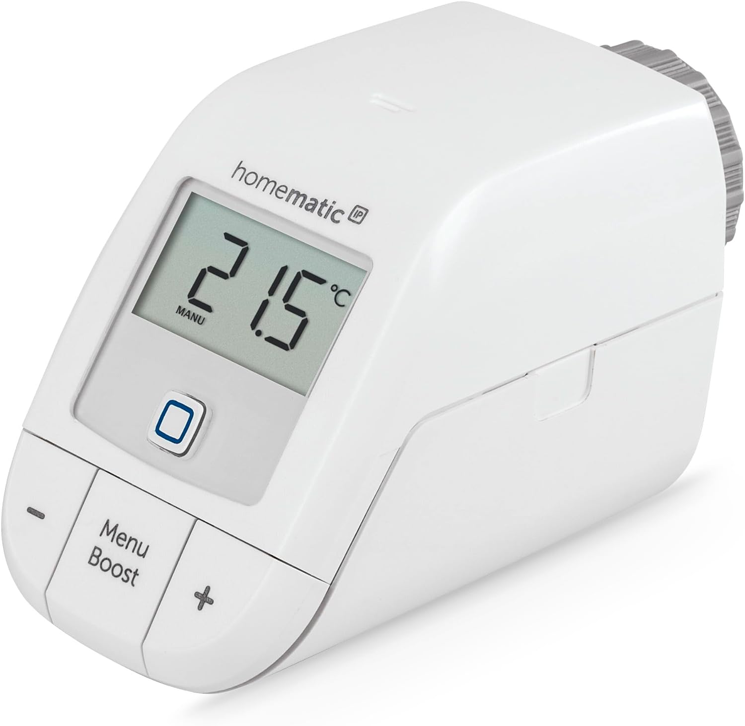 Homematic IP Smart Home 153412A3 - Termostato digitale per termosifone, controllo tramite app, Alexa, Google Assistant, facile installazione, risparmio energetico