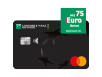 Kostenlose ConsorsFinanz Mastercard Kreditkarte mit 75€ Startguthaben