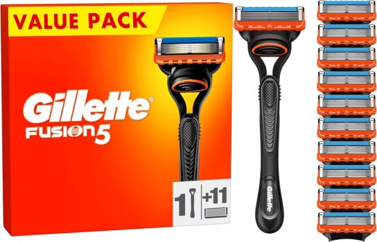 Gillette Fusion5 Rasierer für Männer mit 11 Ersatzklingen für 27,99€