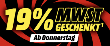 MediaMarkt & Saturn 🔥 19% MwSt. geschenkt (= 15,97% Rabatt)