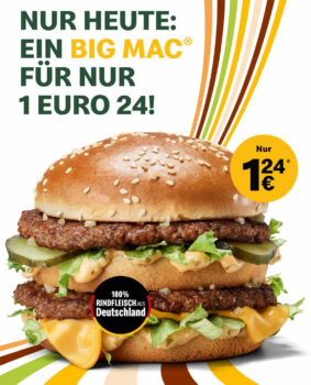 Nur heute 🍔 Big Mac für nur 1,24€ am 29.06