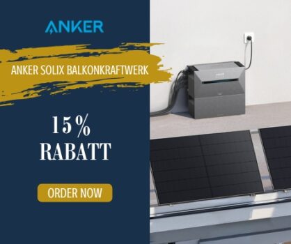 15% Rabatt auf Anker Solix Balkonkraftwerk