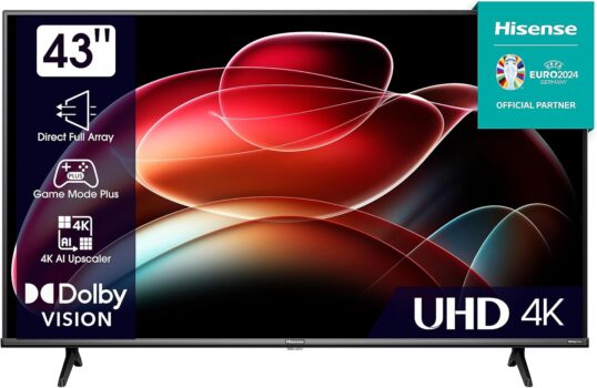 Hisense 43E6KT 108cm (43 Zoll) Fernseher für 269€