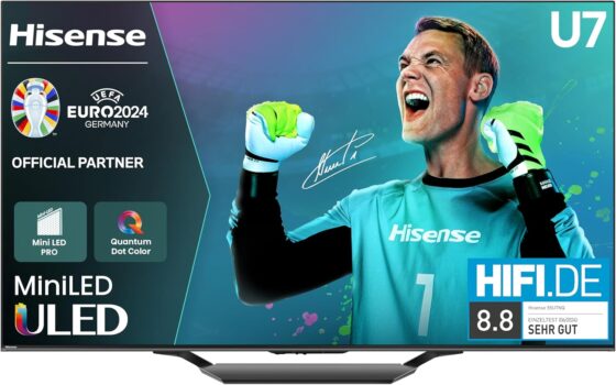Hisense 55U7NQ 139cm (55 Zoll) Fernseher für 594,99€