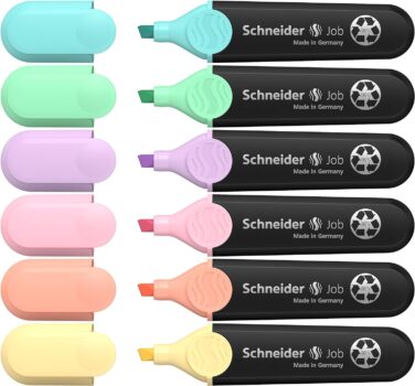 Schneider Job 150 Pastell Textmarker (6er Set) für 2,69 Euro