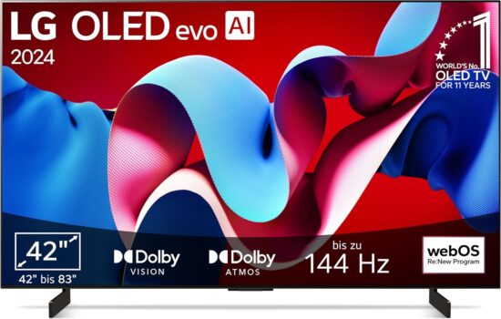LG OLED42C47LA 42″ (106 cm) OLED evo Fernseher für 799 Euro