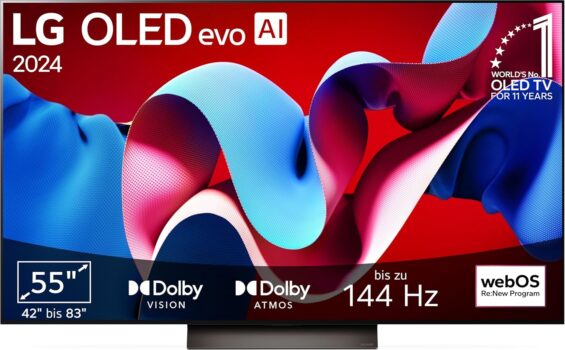 LG OLED55C47LA TV 55″ (139 cm) OLED evo Fernseher für 1.049 Euro