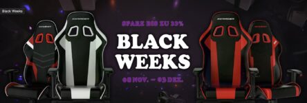 DXRacer Black Week – bis zu 33% Rabatt auf Gaming-Stühle 🎮