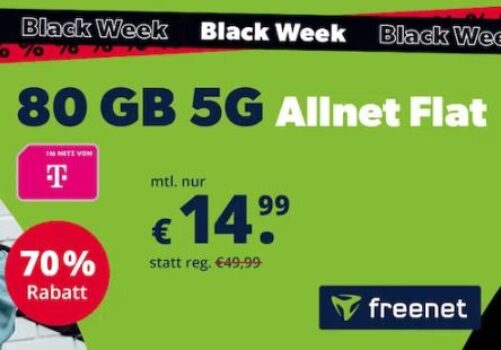 *SCHNELL* *KRACHER* 🧨  80GB 5G & LTE Telekom Allnet für 14,99€ / Monat
