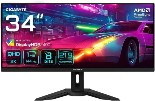 GIGABYTE M34WQ 34” WQHD Gaming Monitor für 359 Euro