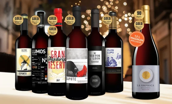 Vinos Festwein Paket – 6 Rotweine (0,75l) inkl. Magnumflasche (1,5l) fĂŒr 29,99 Euro
