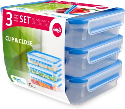 EMSA 515645 Clip & Close Frischhaltedosen (3-teilig) für 8,99 Euro