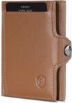 VON HEESEN Slim Wallet mit Münzfach (Cognac-Braun) für 23,26 Euro