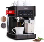Klarstein Espresso Siebträgermaschine mit Milchaufschäumer für 111,34 Euro