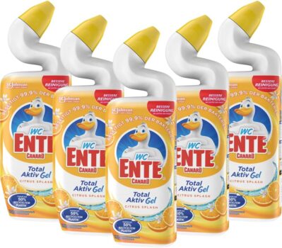5er Pack WC-Ente Total Aktiv Gel (5 x 750 ml) für 7,95 Euro