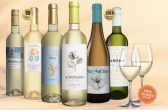 Vinos Blanco Paket – 6 spanische WeiĂweine + 2 GlĂ€ser fĂŒr 25,99 Euro (statt 49 Euro)