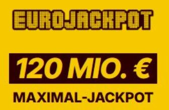 *120 Mio ⏠Jackpot* Lotto24 –  2 Felder Eurojackpot fĂŒr 0,50⏠statt 5,20âŹ