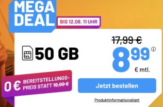 sim.de – 50 GB Allnet-Flat (Internet, Telefon, SMS) für 8,99€ pro Monat