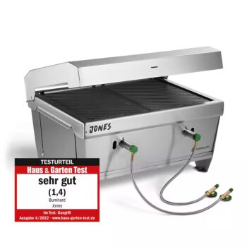 Jones 2-Brenner Outdoor-Gasgrill aus Edelstahl (6,4 kW) fĂŒr 239,90 Euro