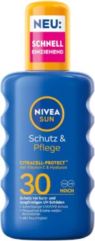 NIVEA SUN Schutz & Pflege Sonnenspray LSF 30 (200ml) für 6,45 Euro