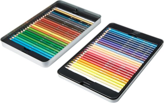 Amazon Basics Buntstifte in Blechdose (48 Stück) für 7,68 Euro