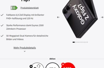 *PREISFEHLER* Samsung Galaxy Z Flip7 (512GB) für 4,95€ mit 25GB Vodafone Allnet-Flat + 100€ Wechselbonus für 29,99€/Monat