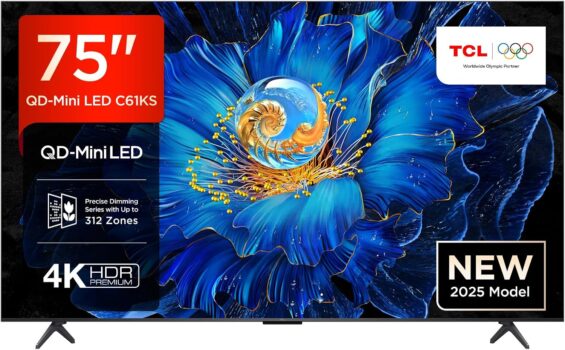 TCL 75C61KS QLED Mini LED Fernseher (75 Zoll) für 679 Euro