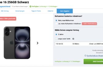 Preisfehler? Apple iPhone 16 (256GB) mit PS5 im Congstar Allnet Flat L Tarif