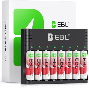 8er Pack EBL Lithium-Akkus (AA) mit Ladegerät für 21,99 Euro