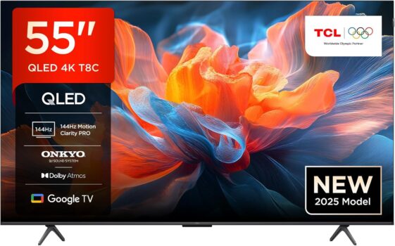 TCL 55T8C 55 Zoll QLED 4K HDR UHD Fernseher für 375 Euro