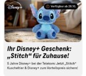 [Telekom Magenta Moments] Disney Stitch Kuscheltier gratis