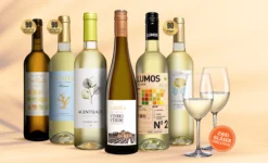 Vinos Blanco Paket – 6 Weißweine + 2 Gläser für 25,99 Euro (statt 49 Euro)