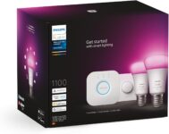 2er Pack Philips Hue White & Color Ambiance Starter Set mit E27 Lampen (1100) für 74,99€