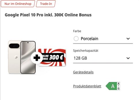 Google Pixel 10 Pro mit Telekom Unlimited für 39,95€/Monat – 350€ Bonus sichern
