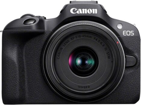 Canon EOS R100 Systemkamera mit RF-S 18-45 Objektiv für 399 Euro