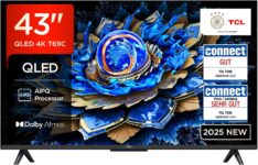 TCL 43T69C 43 Zoll QLED Direct LED-TV für 249 Euro