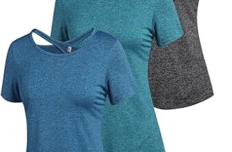 ADOME Damen Sportshirt Kurzarm Funktionsshirt (3er Pack) für 18,19 Euro