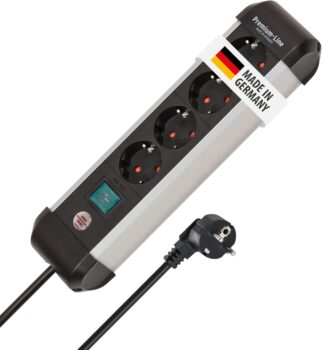Brennenstuhl Premium-Alu-Line Steckdosenleiste (4-Fach) für 12,17 Euro