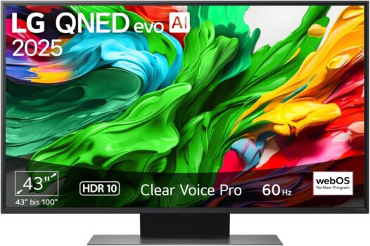 LG 43QNED86A6C 43 Zoll 4K QNED evo AI TV für 449 Euro