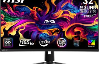 MSI MAG 321CUP QD-OLED Gaming Monitor (31,5 Zoll) für 560,64 Euro