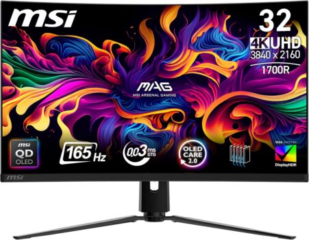 MSI MAG 321CUPDE QD-OLED 32 Zoll UHD Curved Gaming Monitor für 679 Euro