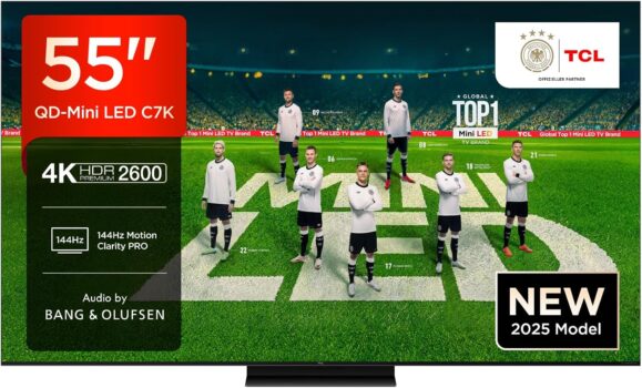 TCL 55C7K QD-Mini LED Fernseher (55 Zoll) für 549 Euro