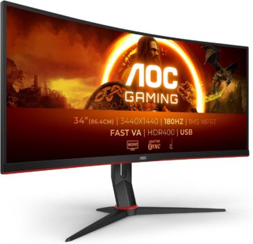 AOC Gaming CU34G2XPD – 34″ WQHD Curved Gaming Monitor für 289 Euro
